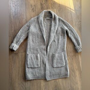 LOFT Wool-Blend Open Front Tan Cardigan Duster Women’s Size Medium